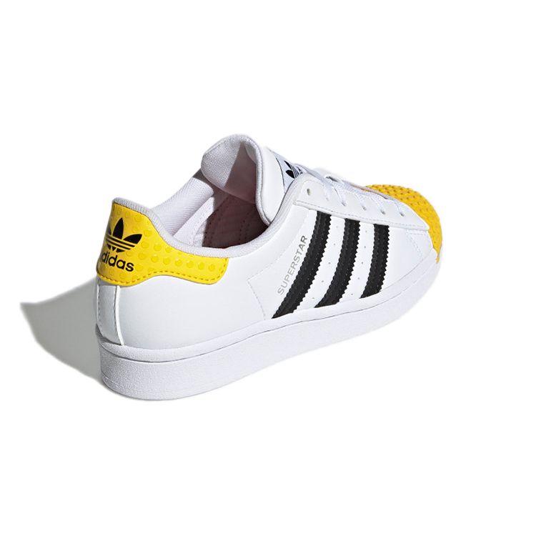 Adidas LEGO x Superstar J Białe Eqt Żółte Dziecięce Trampki Cloud-Białe Core-Czarne H03958