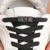 8MM 2025 No Tie Shoe Laces Press Lock Insert Fixed Shoelaces Without Ties Elastic Laces Sneaker Kid Adult Flat Shoelace for Shoe