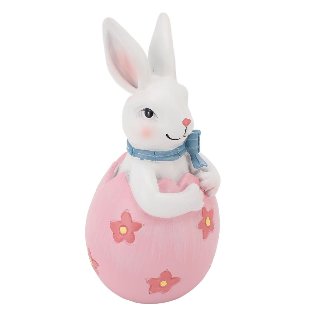 Easter Bunny Egg Decoration Resin Spring Easter Rabbit Decor Figurine Tabletop Decoration for Party