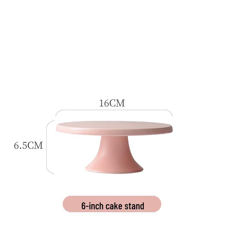 Pink Matte Ceramic Pedestal Cake Stand