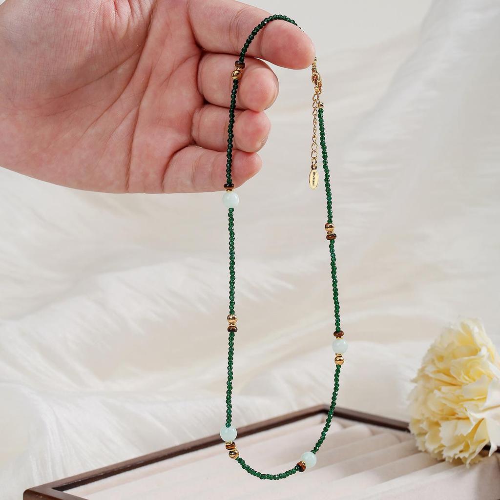 Natural Crystal Spinel Beaded Bohemian Choker Necklace