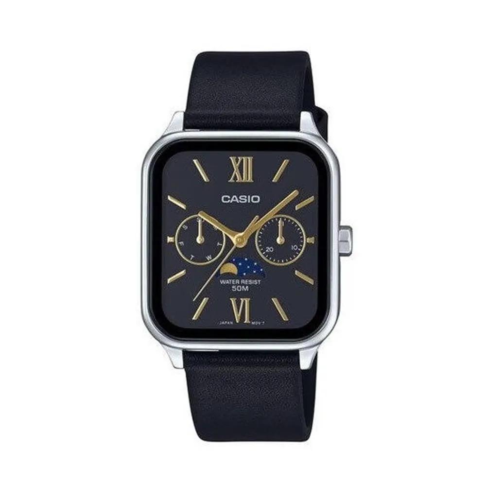 Cio Leather Watch Couple Watch Moonphase MTP-M305L-1A2 MTP-M305L-1A2
