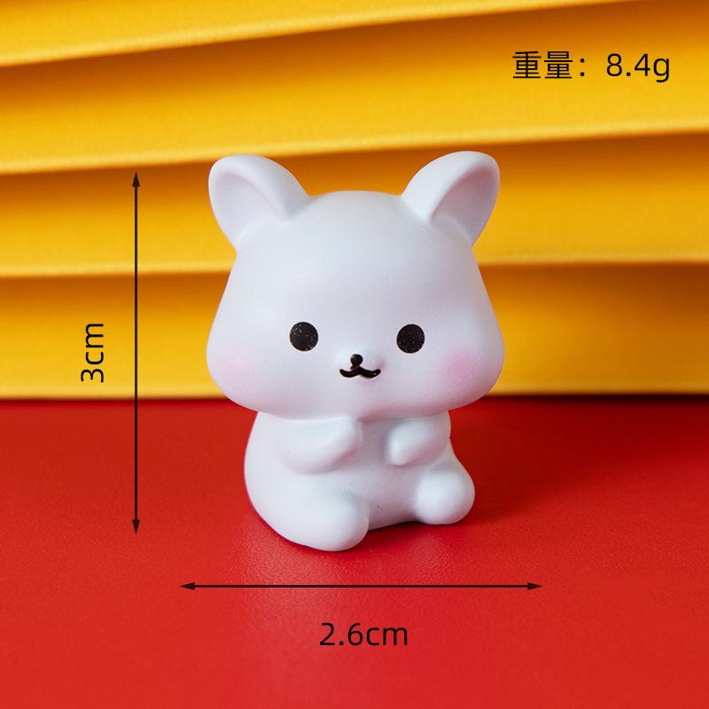 Micro Landscape Luminous Small 3D Cute Twelve Zodiac Animals, Decorative Accessories, Mini Car Ornaments Toys