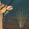 5Pcs 42Cm Boat/Raft Rod Tip Spare Tail Fiberglass Refit Replacement Fishing Rod Tip With Top Ring Fishing Gear Accessories