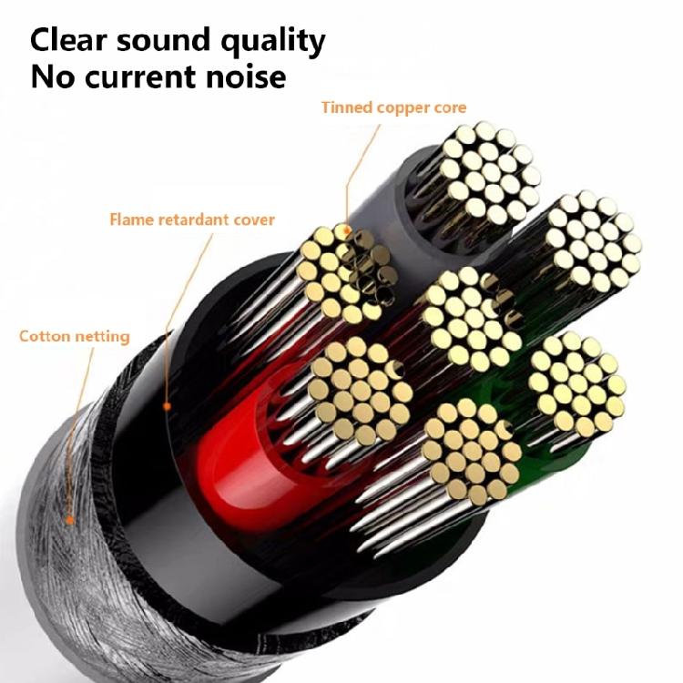 2,76 Zoll Typ-C auf 3,5-mm-Audio-Adapterkabel mit klarem, störungsresistentem Klang Schwarz