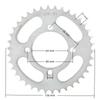 Inner 64mm Rear Chain Sprocket 428 38T Rear Drive Sprocket Durable Rear Sprocket  Motorcycles