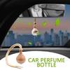 Empty Car Air Freshener Pendant Perfume Glass Bottle With Wooden Caps Refillable Car Essential Oil Diffuser Bottle