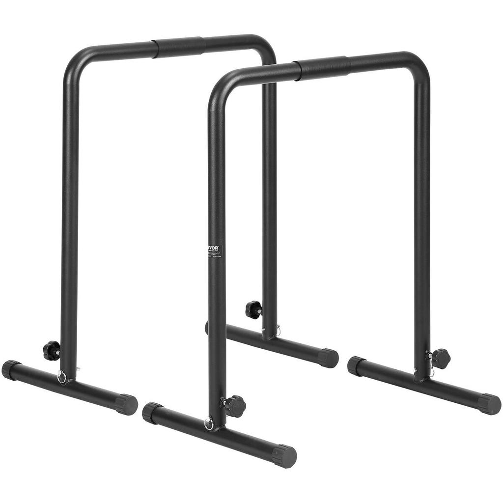 Dip Bars, 440 Lbs Capacity, Heave Duty Dip Stand Station with Adjustable Height, Fitness Workout Dip Bar Station Stabilizer Parallette Push Up Stand,