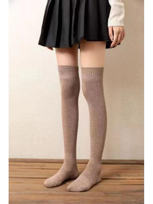 Damen Dicke Warme Kniehohe Frotteesocken - Einfarbig, Schweißabsorbierend, College-Stil