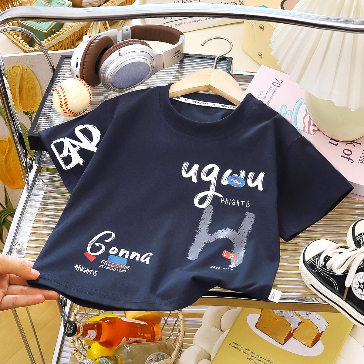

2026 New Kids Soft T-Shirt Boys Girls Cool Short Sleeve Breathable Moisture Wicking Summer Tops 90cm