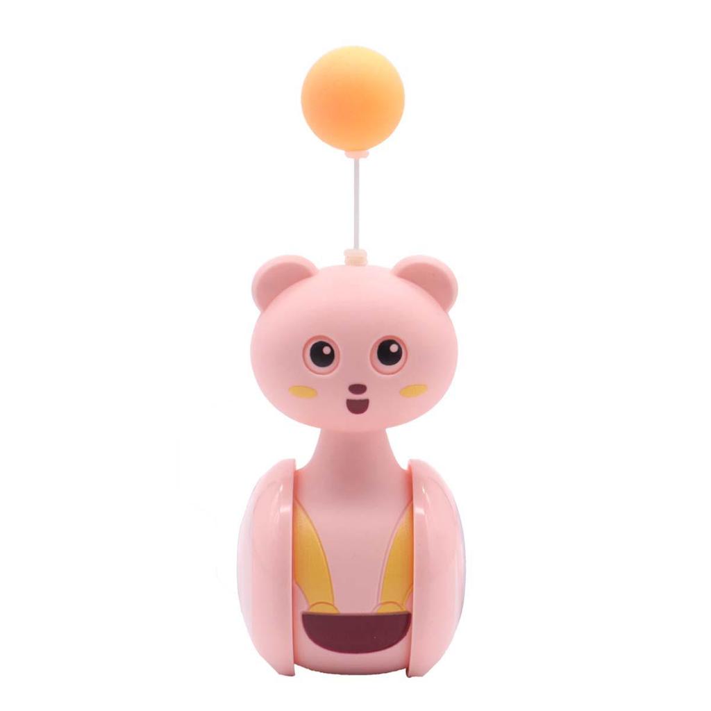 Cat Tumbler Toy: Self-Play Boredom Buster with Funny Feather Teaser Wand for Kittens.