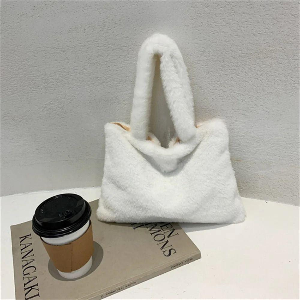 Cute Shoulder Bag Plush Hand Bag Purses Tote Bag  Female