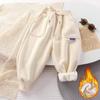 Jungen und Mädchen Samt Baumwolle Lange Hosen für Herbst und Winter Verdicktes Lamm Samt Kinder Jogginghosen Freizeithosen