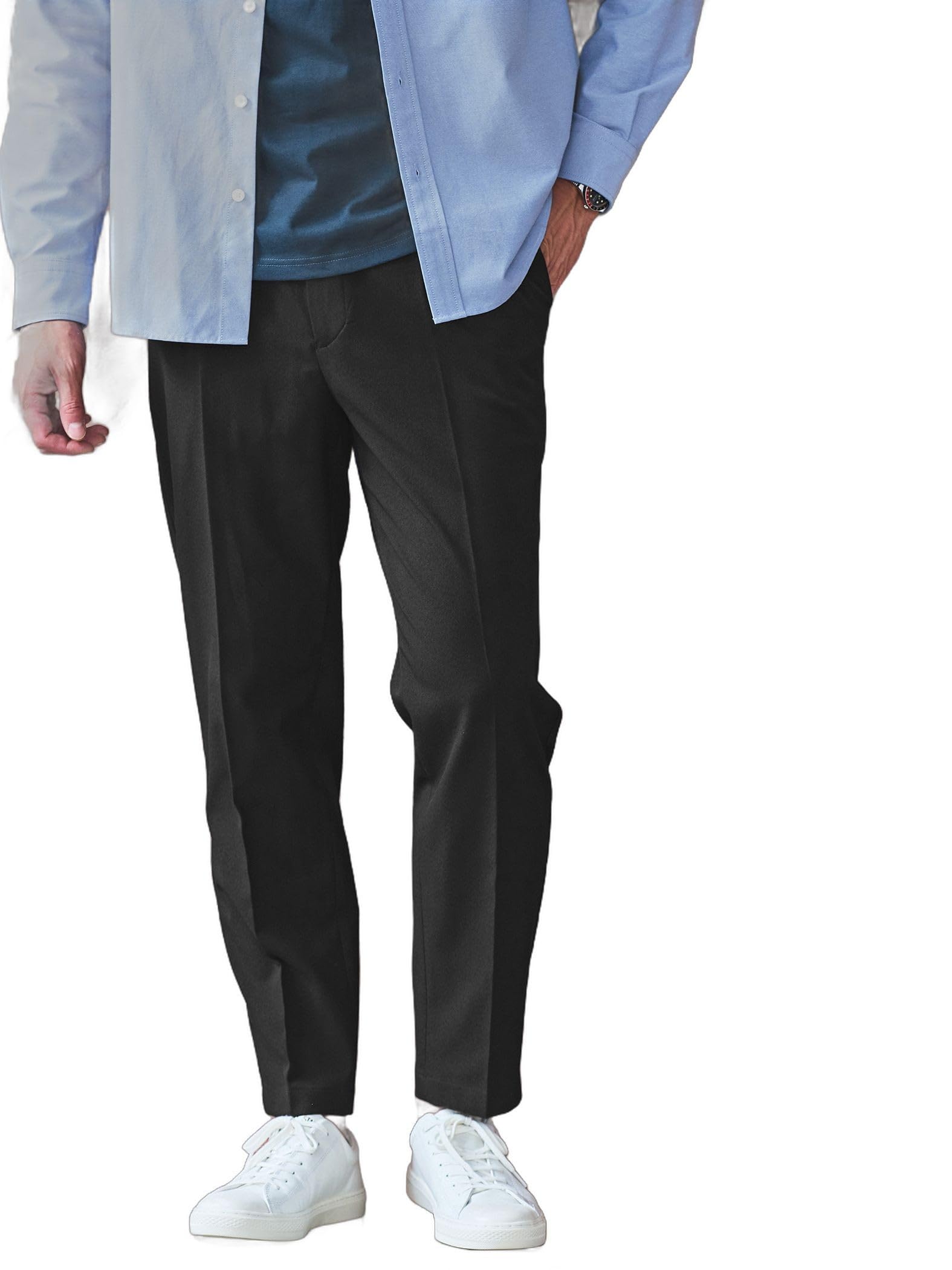 

United Arrows Green Label Relaxing Web-Exclusive JUST fit Wool-Like 1-Pleat Easy Slacks - Stretch - 32141000006 7950 NAVY (79) M