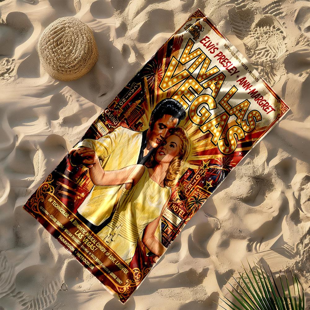 Elvis Presley Beach Towel Super Soft Microfiber Quickdry Fabric Comfortable Lightweight