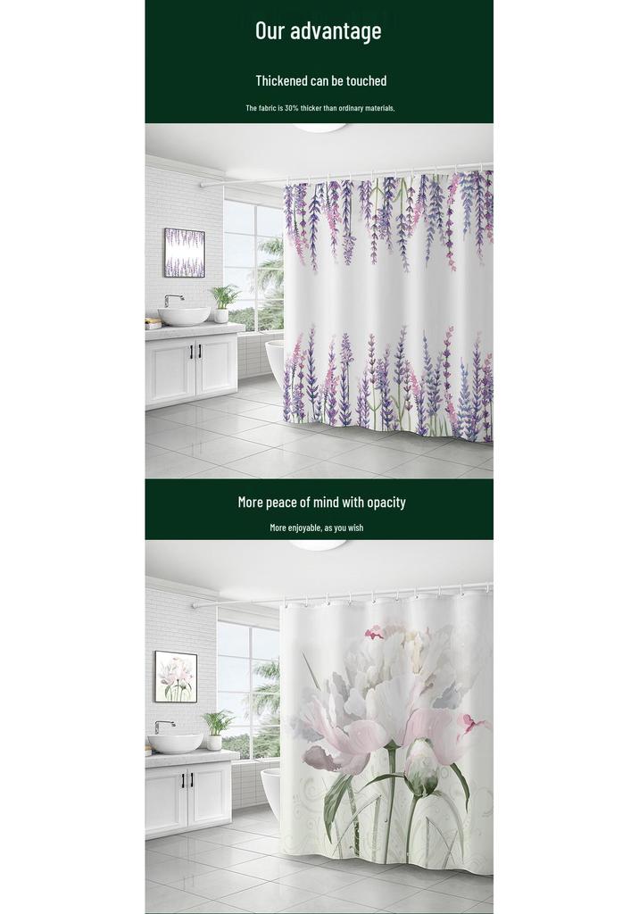 Eenvoudig Waterdicht en Schimmelwerend Douchegordijn Zonder Boren voor Badkamer of Toilet