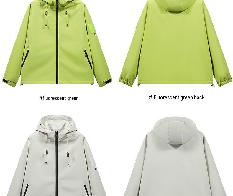 Men's 2025 Spring/Autumn Windproof Waterproof Hooded Jacket: Trendy, Loose-Fit Workwear Outerwear