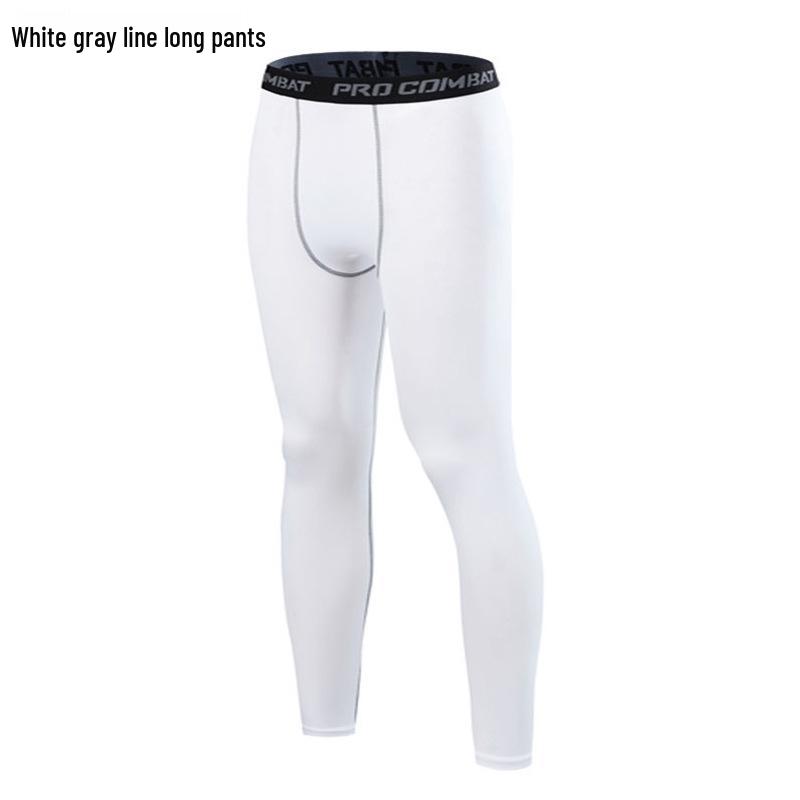Men's Sports Basketball Sweats - High-Elasticity, Sweat-Wicking, 7-Point Compression Pants