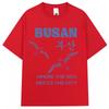 T-shirts Graphiques Mouette de Busan Style Coréen Hommes Femmes Harajuku Mode Vintage Années 90 T-shirt Coton Surdimensionné Décontracté T-shirt Cadeaux