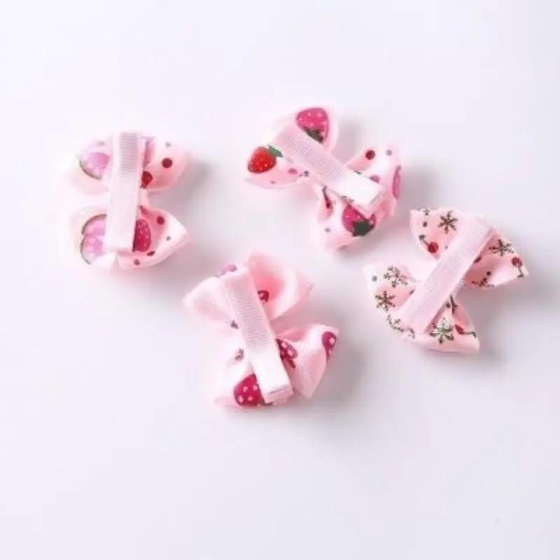 10pcs/lot Popular Children Hair Clip Hair Accessories Headwear Baby Ribbon Bow Cute Girls Hairpins