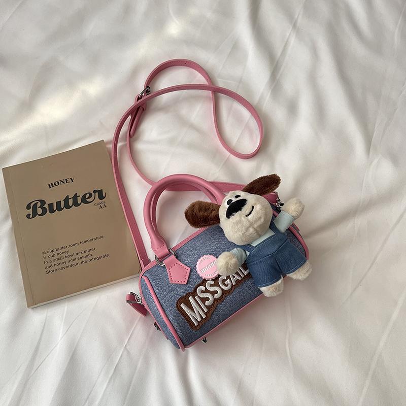 Mini Small Mobile Phone Bag Lady Korean Y2K Brand Handbag Designer Denim Bag Versatile Cartoon Doll Crossbody Bag Boston Handbag