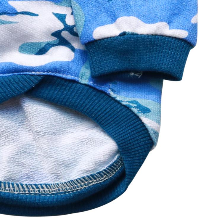 Camouflage Cotton Hooded Raglan Sweatshirt for Dogs & Cats - Small to Large, Spring & Autumn