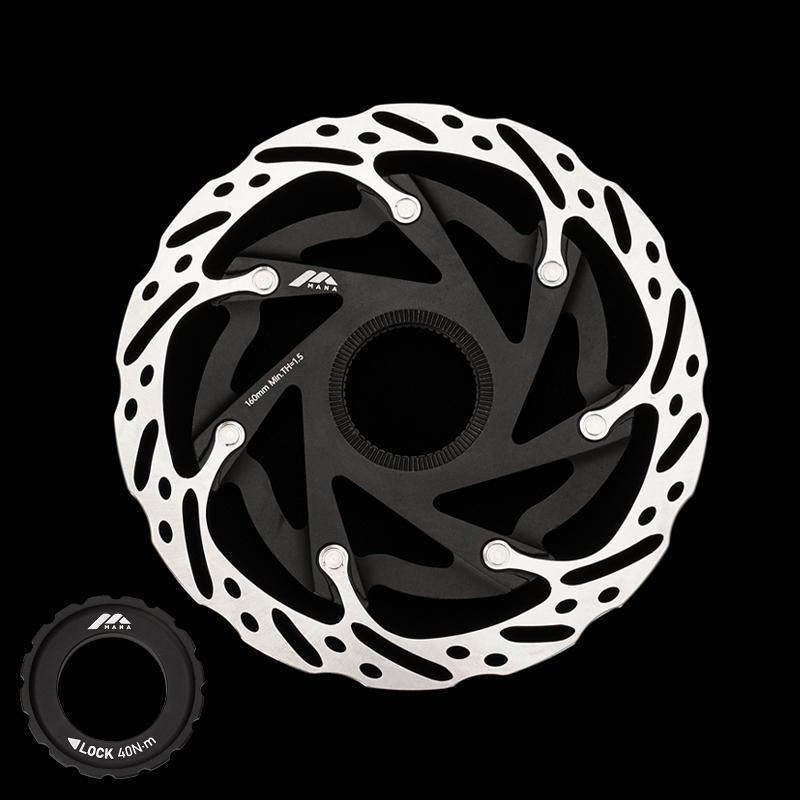 MANA Bicycle Disc Brake Center Lock Float Rotor Lightweight Heat Dissipation High Braking Performance Size 140/160MM 160MM