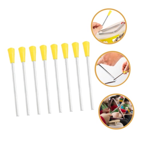 QUMIIRITY 8-Piece Triangular Iron Mallets for Percussion Instruments