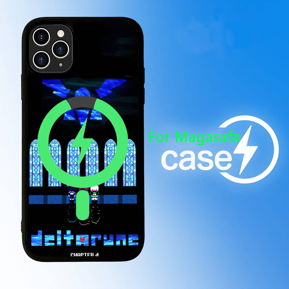 

D-Deltarune Ralsei For Magsafe Magnetic Phone Case Wireless PC+TPU For iPhone 11 12 13 14 15 16 17 Pro Max Plus iPhone 17