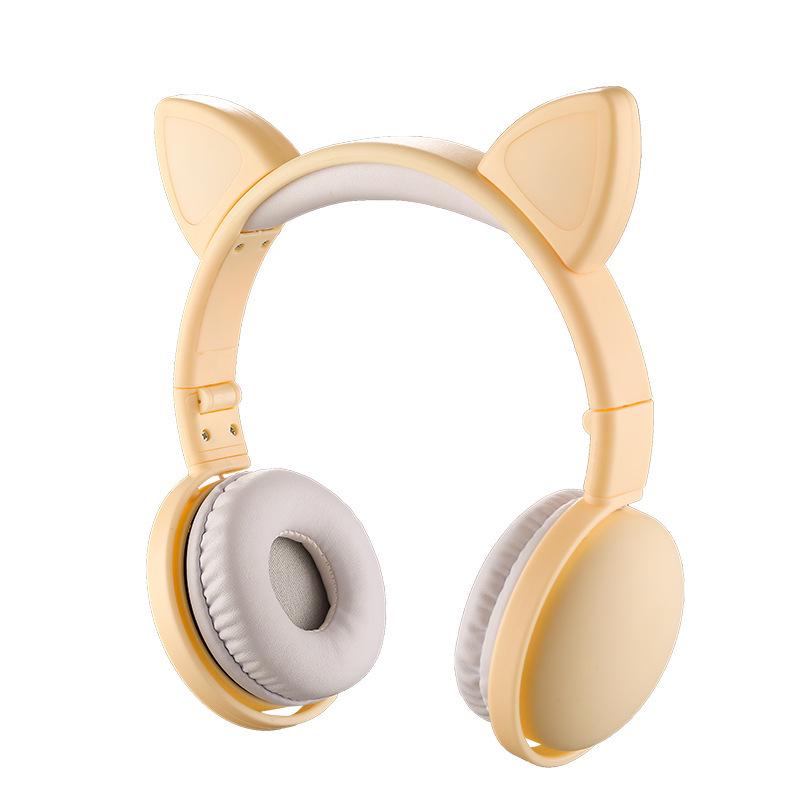 2025 S523 Luminous Cat Ears Bluetooth Headphones: Long Battery Life, No Delay, Wireless, Head-Mounted