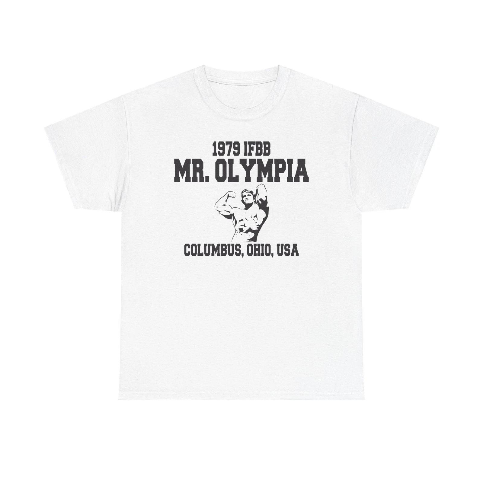 1980 Г-н. Футболка Olympia, Унисекс футболка для бодибилдинга, Контест Арнольда Менцера M