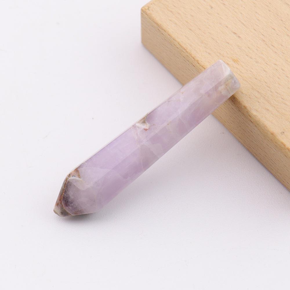 Crystal Jade Single Point Hexagonal Pillar Pendant - 1*5cm Accessory