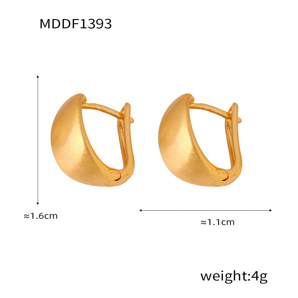 Exquisite Geometric Oval-Square Copper Earrings: Chic Hip Hop Style