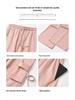 Petite High Waist Pink Parachute Cargo Pants for Women - Wide Leg Summer Sport Pants (145cm)