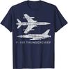 US Air Force F105 Thunderchief Jagdbomber T-Shirt Premium-Baumwolle Kurzarm Rundhals Unisex T-Shirt Neu S3XL