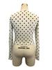 Spring/Summer 2025 Polka Dot Mesh Slim Fit Long Sleeve Women's T-Shirt
