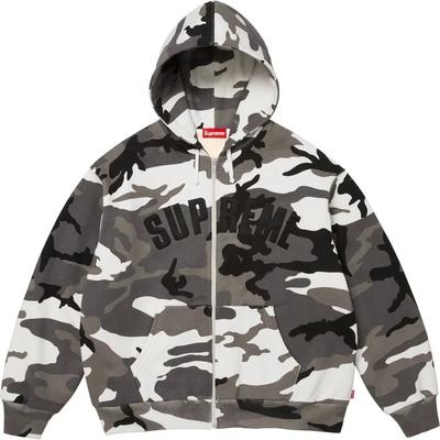 Bluza z kapturem zapinana na zamek Arc Thermal z podszewką Kamuflaż śnieżny