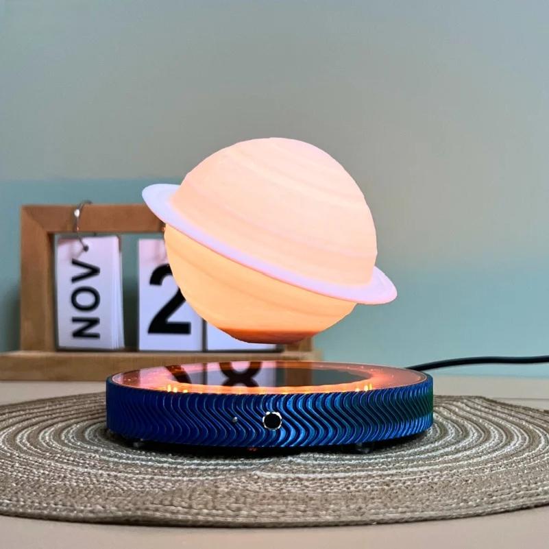 3D Levitating Saturn Night Light Luminous Base Floating Planets Ball Lamp Cool Astronomy Saturn Desk Decor Gifts for Kids Girls