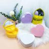 Heart-shaped Jewelry  Box Girls Makeup Storage Box Desktop Cosmetic Organizer Sundries Container
