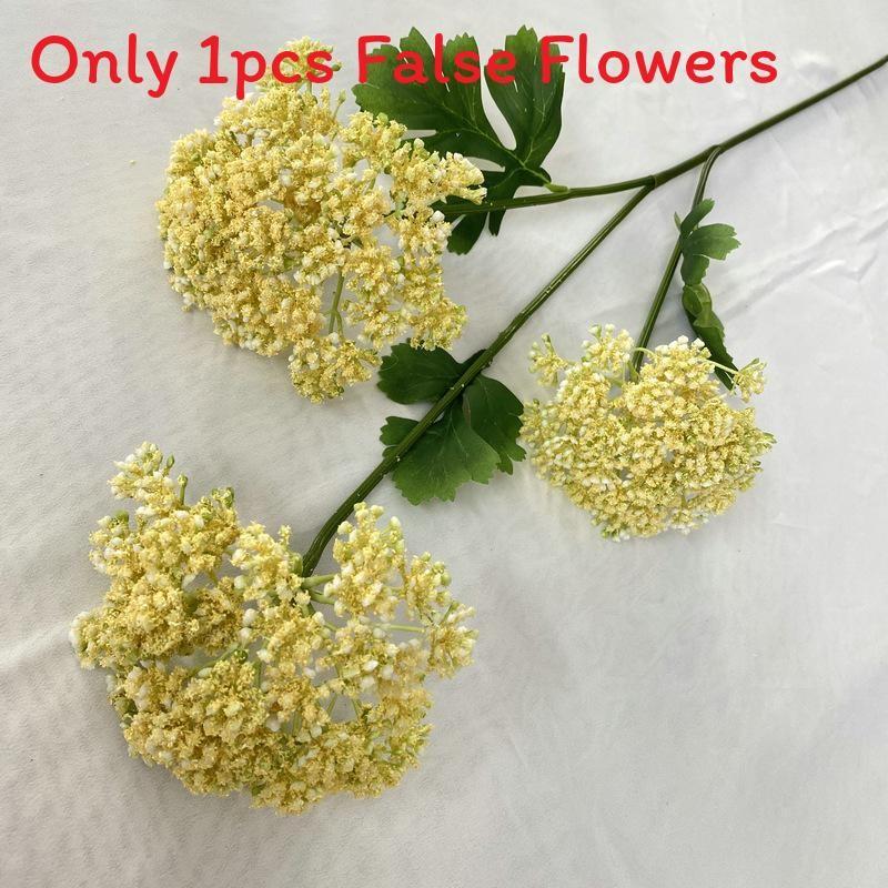 3 Rice Head Fruit Faux Plants Flocked Stems Wedding Decor Props Photography