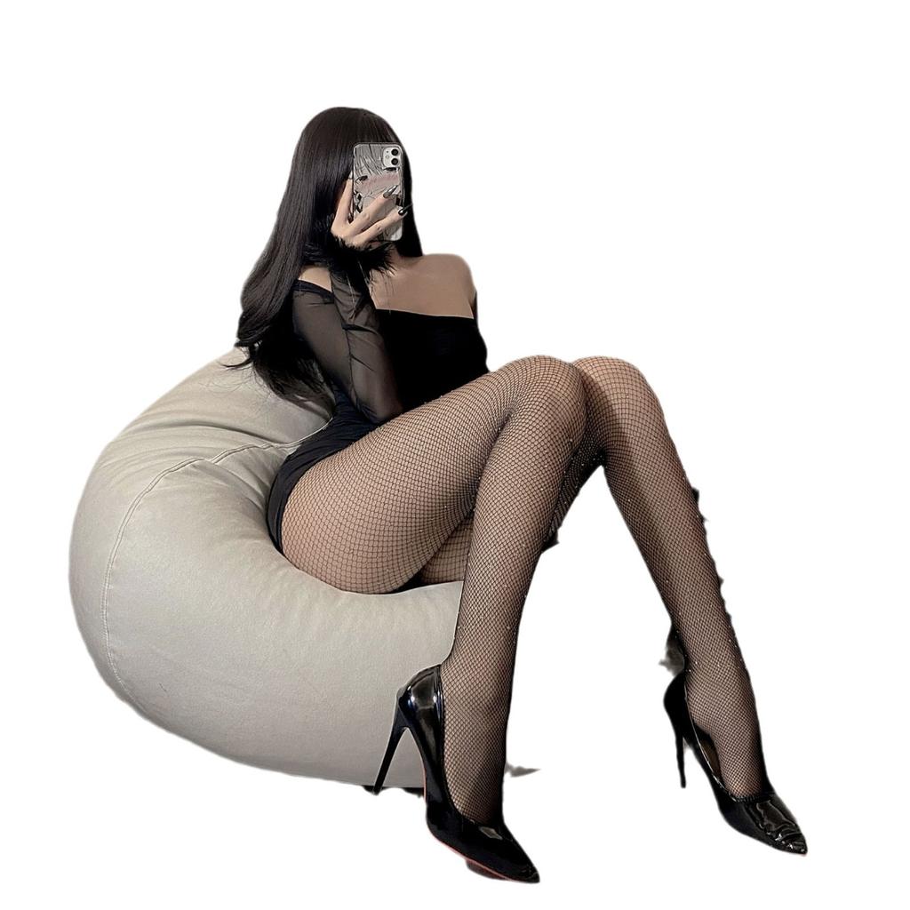 Sexy lingerie sexy gypsophila hot diamond fishnet stockings black stockings belt diamond fishnet stockings thin mesh pantyhose girl