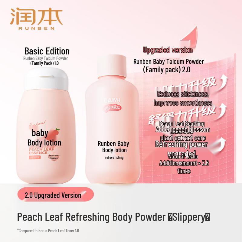 RUNBEN Baby Peach Anti-Prickly Heat Liquid Powder 200ml
