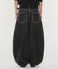 Gicheol Light Cotton Balloon Fit Denim Pants (Black)