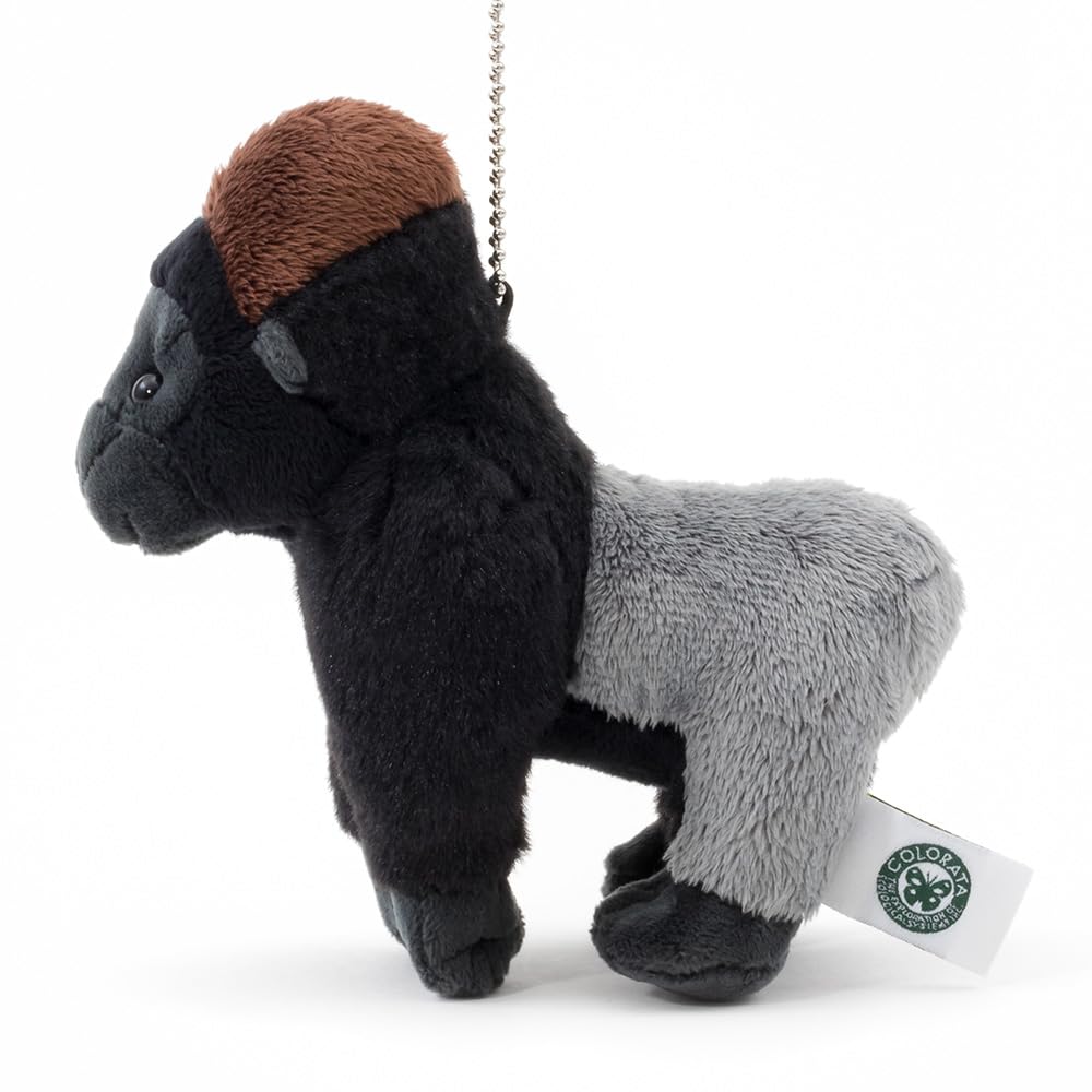 COLORATA Gorilla Plush Mascot (Realistic Wild AnimalWith Chain) Cute Animal Keychain Doll Gift (Twice Tested)  Christmas Present