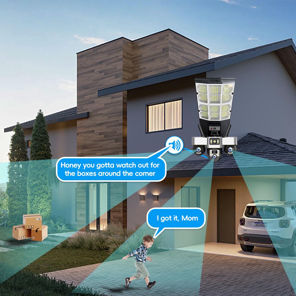 Solar-Powered Smart Street Light with HD Camera & Remote Control, 3-Axis Rotation for Outdoor Surveillance