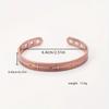 Temu Vintage Copper Magnetic Energy Bracelet - Cross & Stripe Open Bangle