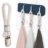 4/6PCS Hanging Tea Towels Clip Bathroom Metal Towel Holder with Loop Cotton Kitchen Bathroom Storage Hanging Towels Hook Clamp