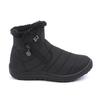 Übergröße Damen Winter Baumwollstiefel mit hohem Absatz, Seitenreißverschluss und Schirmstoff