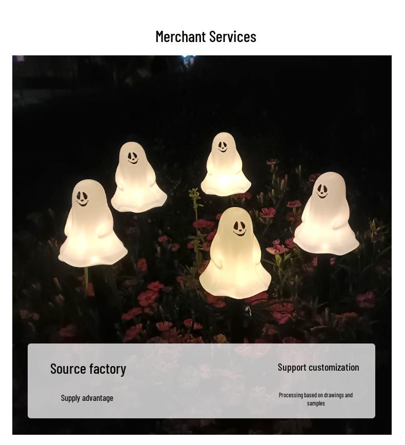 Solar LED Halloween Pumpkin & Skull Lawn Light