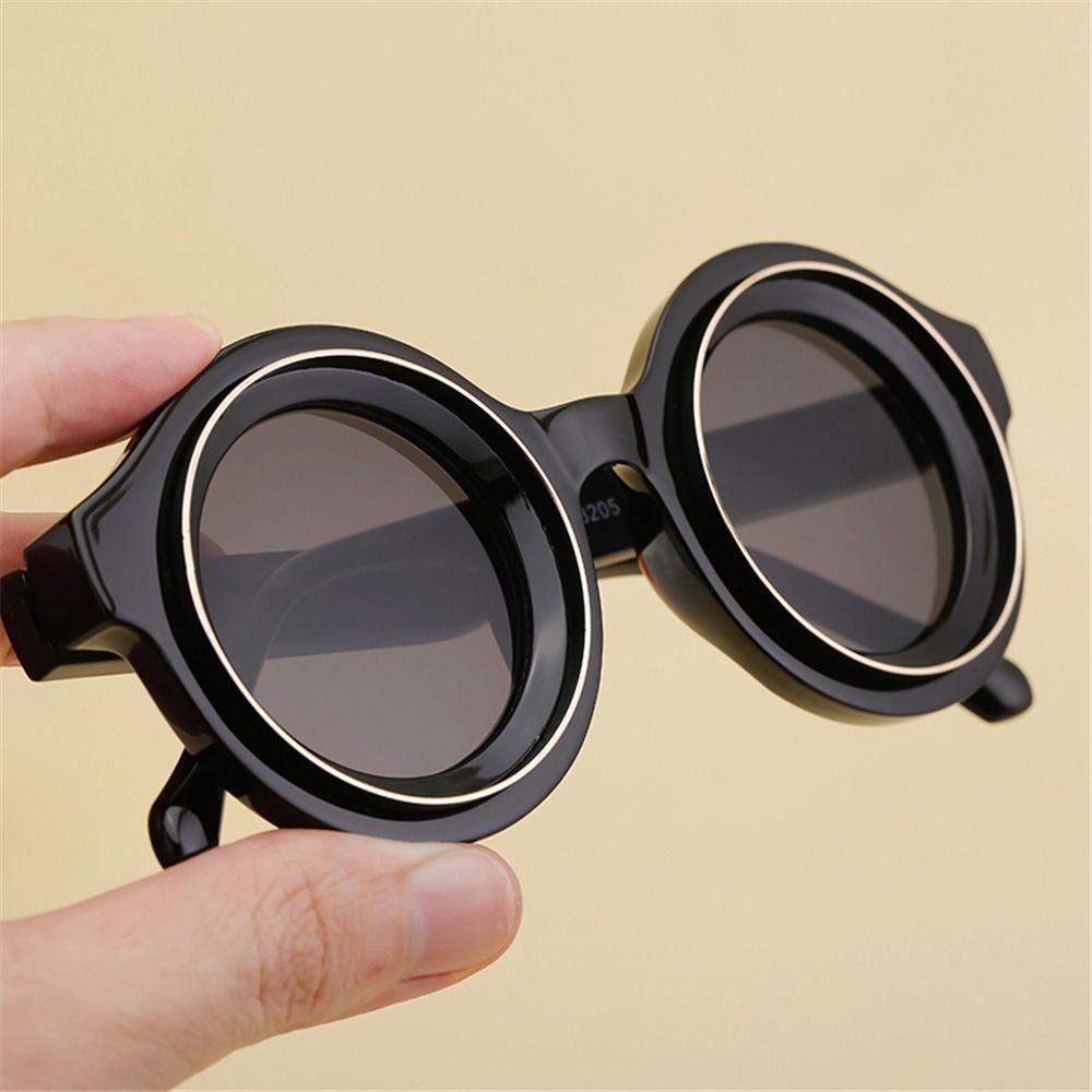 Stylish Punk Steampunk Sunglasses UV Protection Luxury Round Frame Sun Glasses Y2k Eyewear for Women & Men